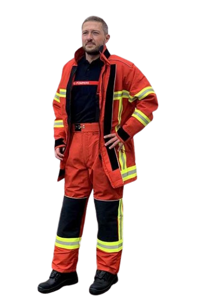 Pantalon Gamma rouge à bandes TT